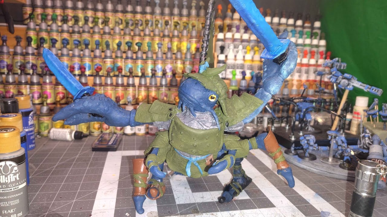 Painting: catfish-lobster samurai 08