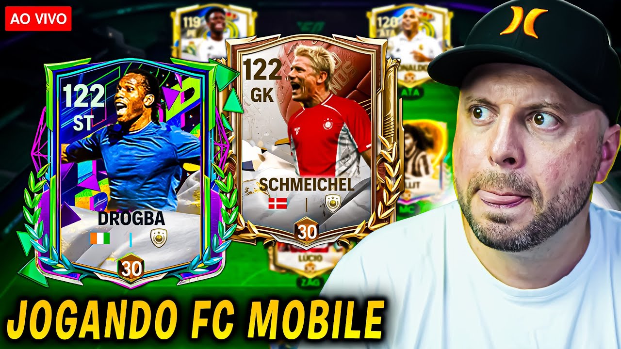 JOGANDO FC MOBILE 26 COM DROGBA E SCHMEICHEL