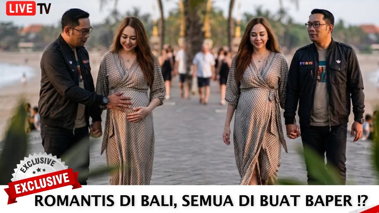 TERCIKUK ! BEREDAR FOTO AURA KASIH DAN RIDWAN KAMIL DIBALI, NETIZEN SOROTI PERUT AURA YANG MEMBUNCIT