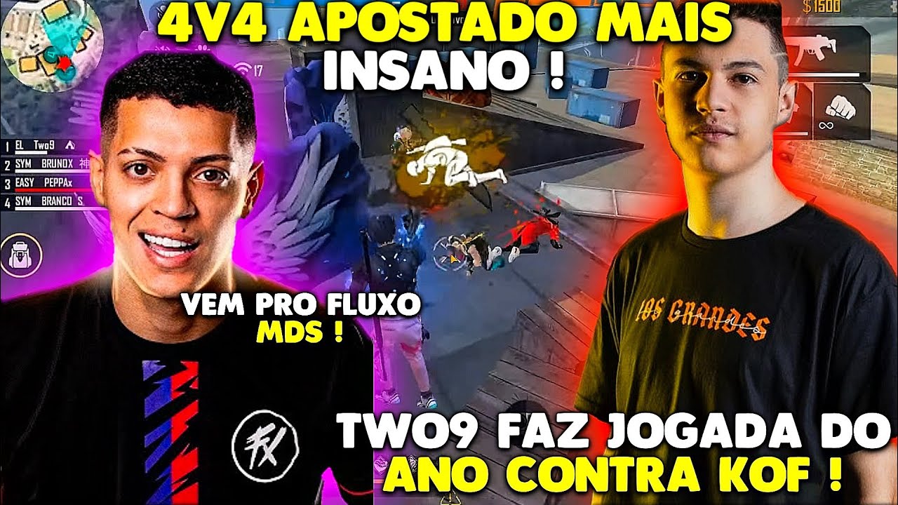 TWO9 FAZ JOGADA DO ANO LEVA SQUAD DA KOF EM 5 SEGUNDO SO SATISFATORIO DE DOZE - 4v4 APOSTADO INSANO!