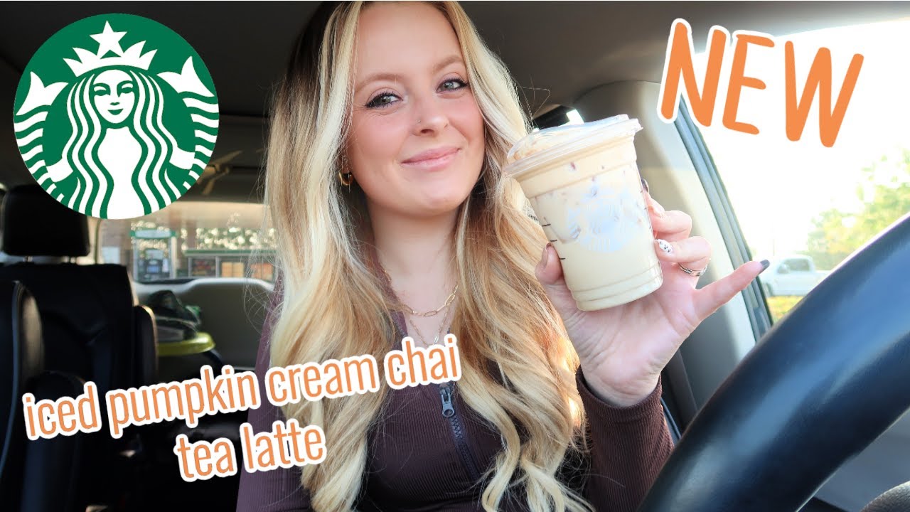 NEW Iced Pumpkin Cream Chai Tea Latte || Starbucks Fall Items || Hannah Martin