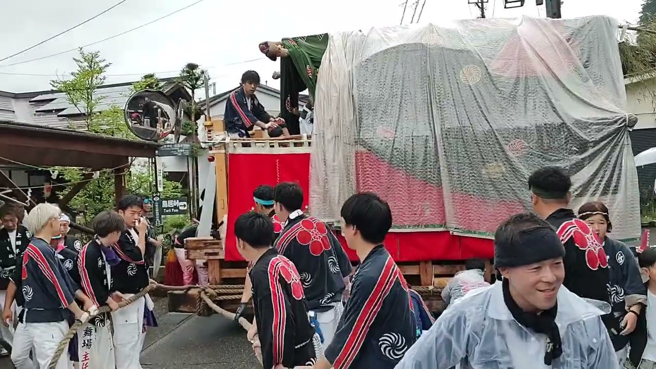 令和5年藪原祭り本祭り_上獅子下獅子寄け合い Yabuhara Festival 2023 Main Festival_Kamijishi and Shimojishi Gathering