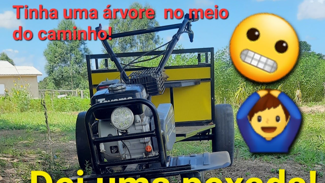 TRATORITO PUXANDO A CARROCINHA COM PESO, LOMBA ACIMA ESTRADA ARENOSA!
