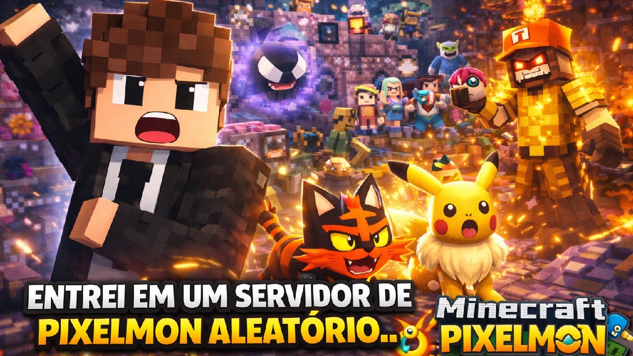 ENTREI EM UM SERVIDOR DE PIXELMON ALEATÓRIO… OLHA NO QUE DEU! 😱🔥 | Minecraft Pixelmon