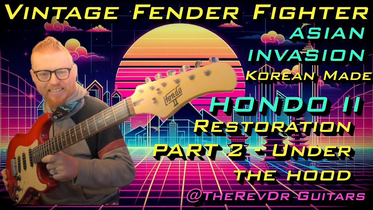70s Fender Fighter MIK Hondo II by Samick Strat Style Part 2 under the hood Electric Guitar