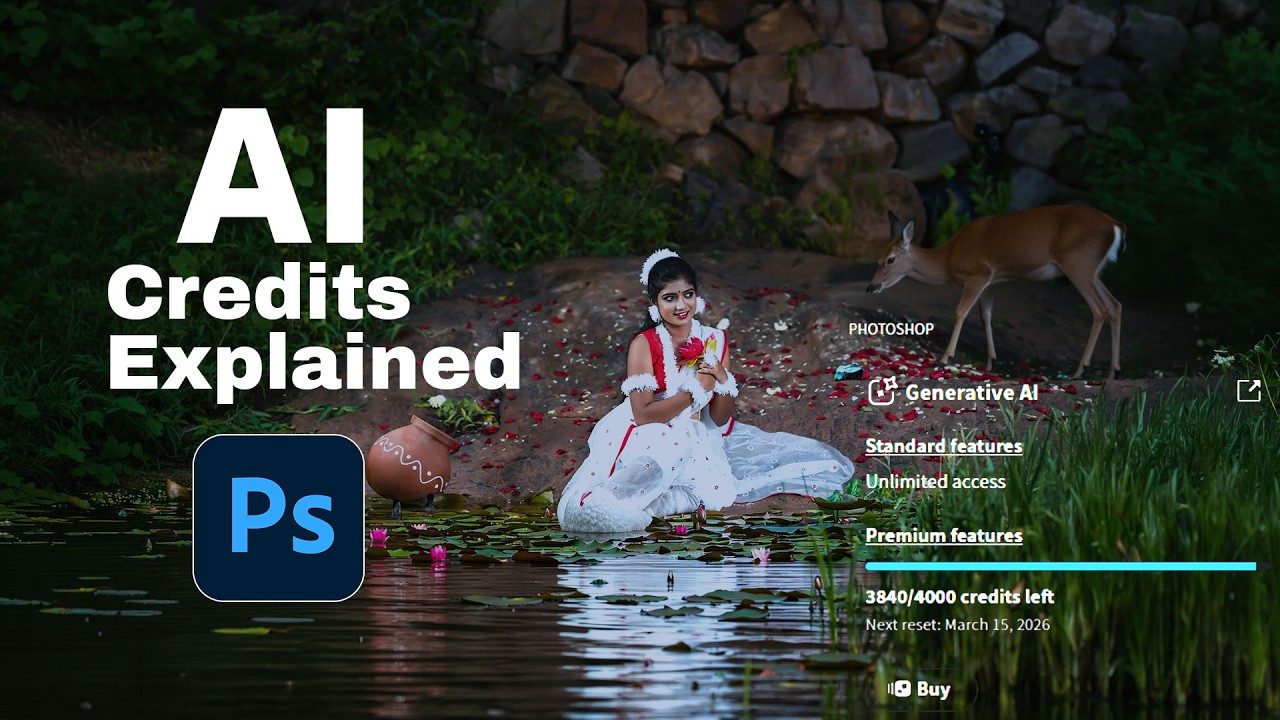 Photoshop AI Credits 2026 – What’s Free, What Costs & How to Save