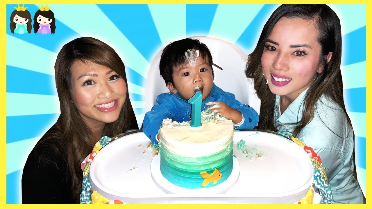 Princess Squad at Baby Hunter First Birthday Party! Surprise Party and Outdoor Inflatable Slide