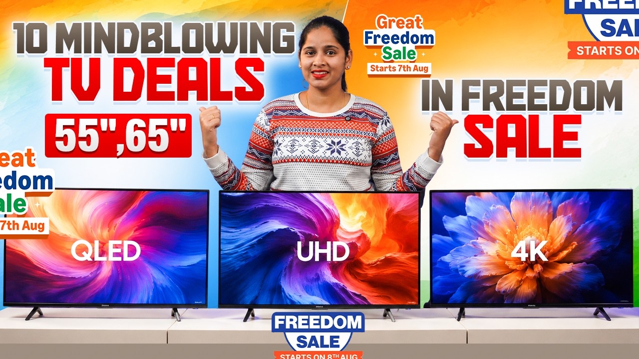 Top 10 Best 55 & 65 Inch TV Deals in Amazon & Flipkart Freedom Sale 2026 🔥