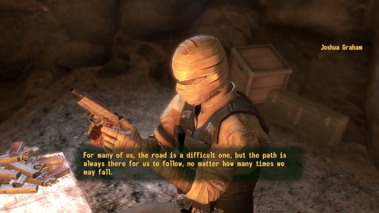 First meeting Joshua Graham in Angel Cave