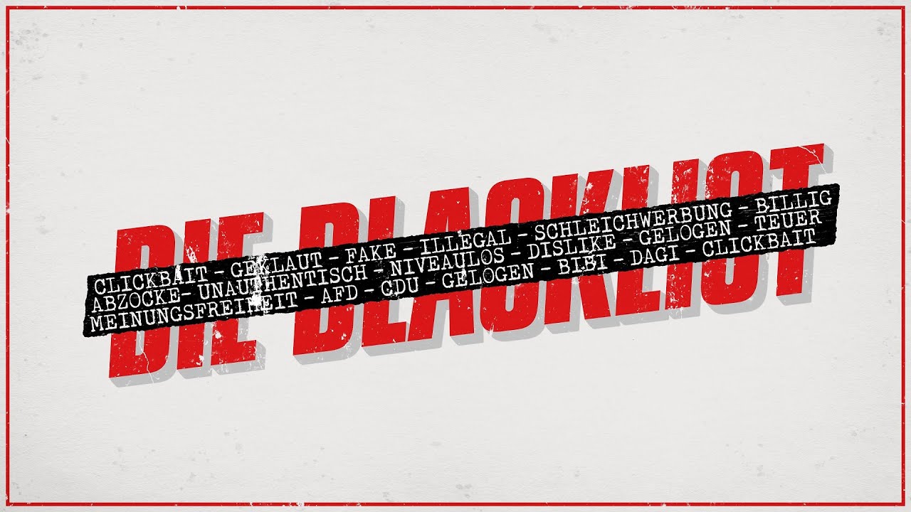 Die Blacklist - Das blockieren Bibi, Dagi, Unge und Co.
