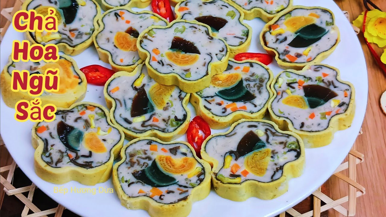 Công thức Làm Chả Hoa Ngũ Sắc Cho Mâm Cỗ Ngày Tết Đơn Giản Ai Cũng Làm Được #bephuongdua 