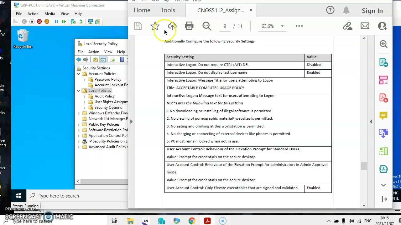 Configure Local Security Policy