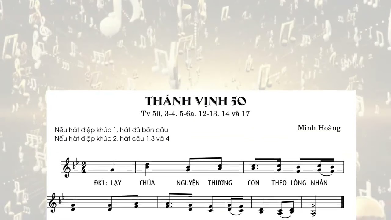 THÁNH VỊNH 50 - THỨ TƯ LỄ TRO VÀ DỊP LỄ KHÁC - St Minh Hoàng