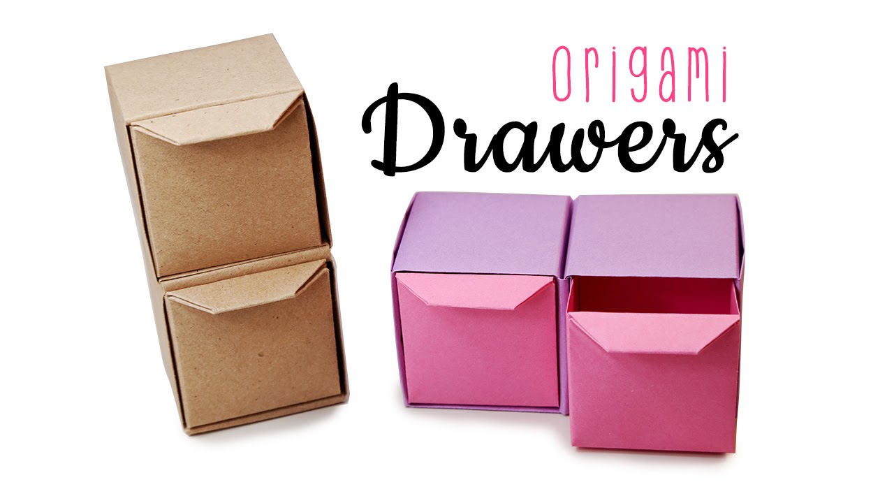 Origami Pull Out Drawers Instructions - DIY Tutorial - Paper Kawaii
