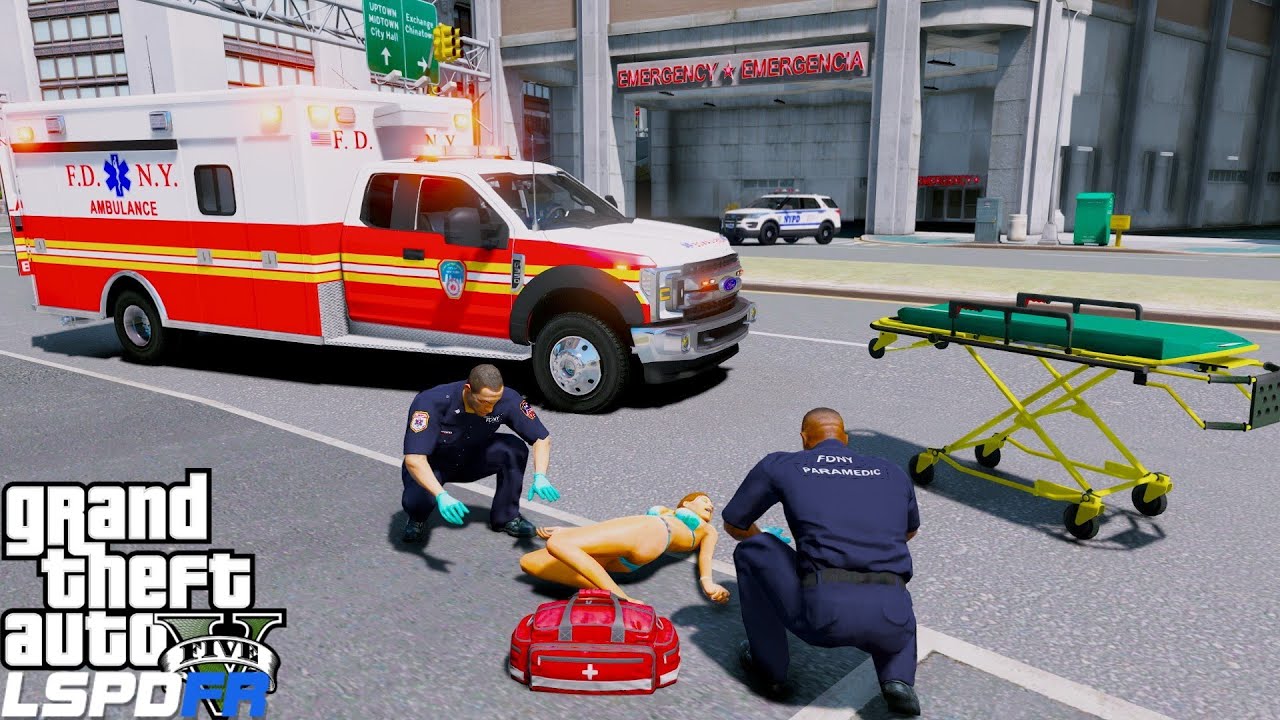 Мод GTA 5 Paramedic: Скорая помощь FDNY реагирует на вызовы в Нью-Йорке