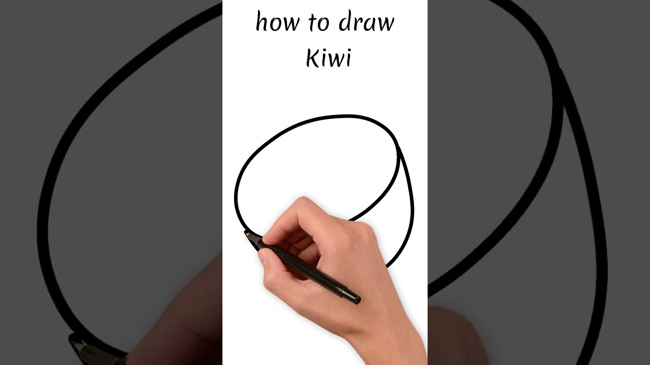 How to Draw Kiwi 🥝 | बच्चों के लिए आसान कीवी ड्रॉइंग | Easy Fruit Drawing for Kids | KidsTube