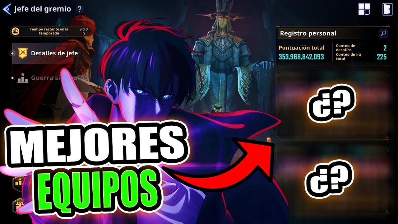 Los MEJORES EQUIPOS para el NUEVO JEFE del GREMIO! Solo Leveling ARISE