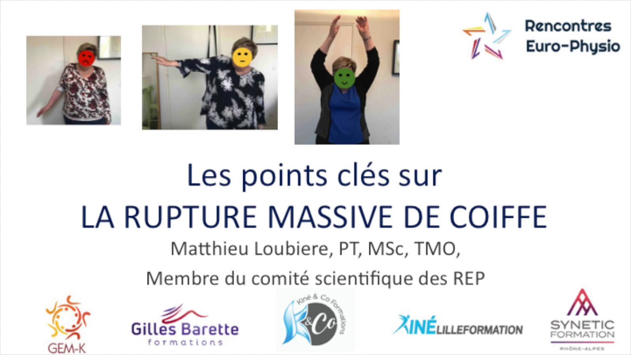 Les point clés sur la Les points clés sur la rupture massive de coiffe.