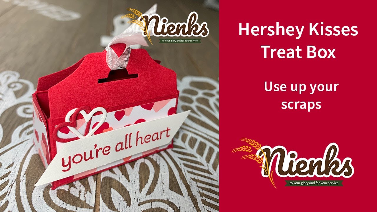 Hershey Kisses Treat Box Tutorial | How to make a Valentines treat box and use up your scrap paper!