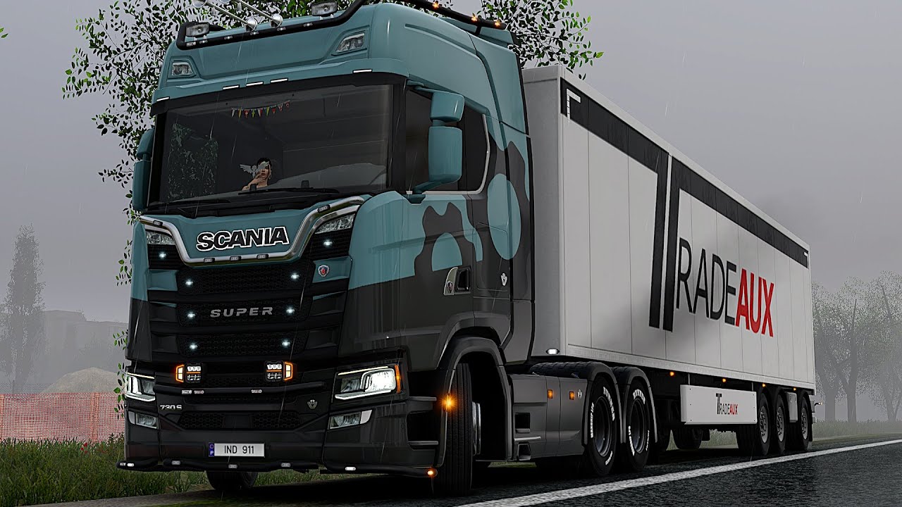 Ultra Realistic Rain Graphics with Scania Super | Euro Truck Simulator 2 v1.57