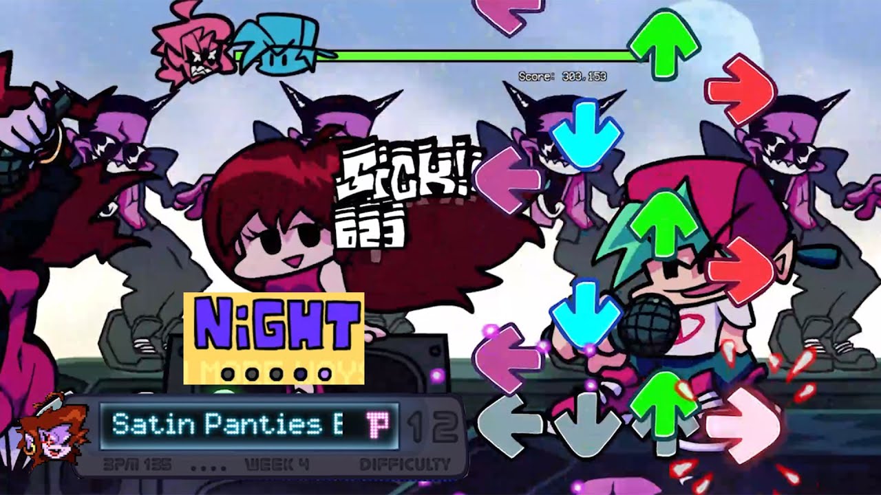 FNF | Satin Panties | Nightmare Difficulty - 100% PERFECT COMBO, ONLY 6 GOODS!!!!!