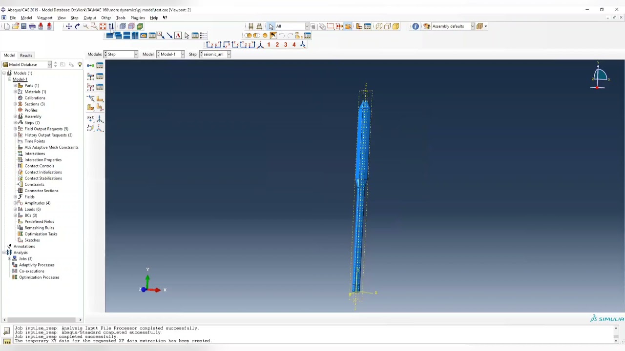 УЧЕБНЫЕ ПОСОБИЯ #ABAQUS: Ракета-носитель, подверженная сейсмическим колебаниям грунта