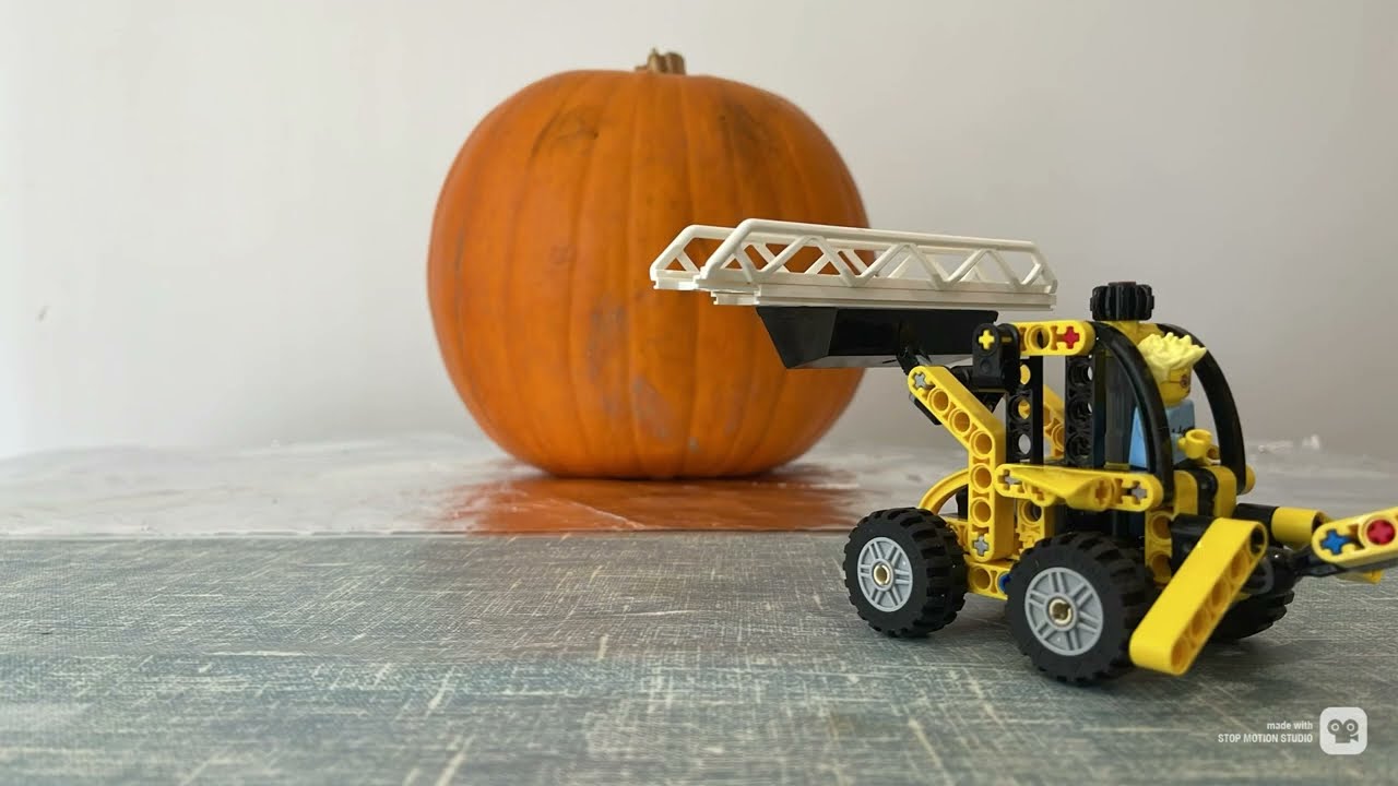 Lego pumpkin carving stop motion