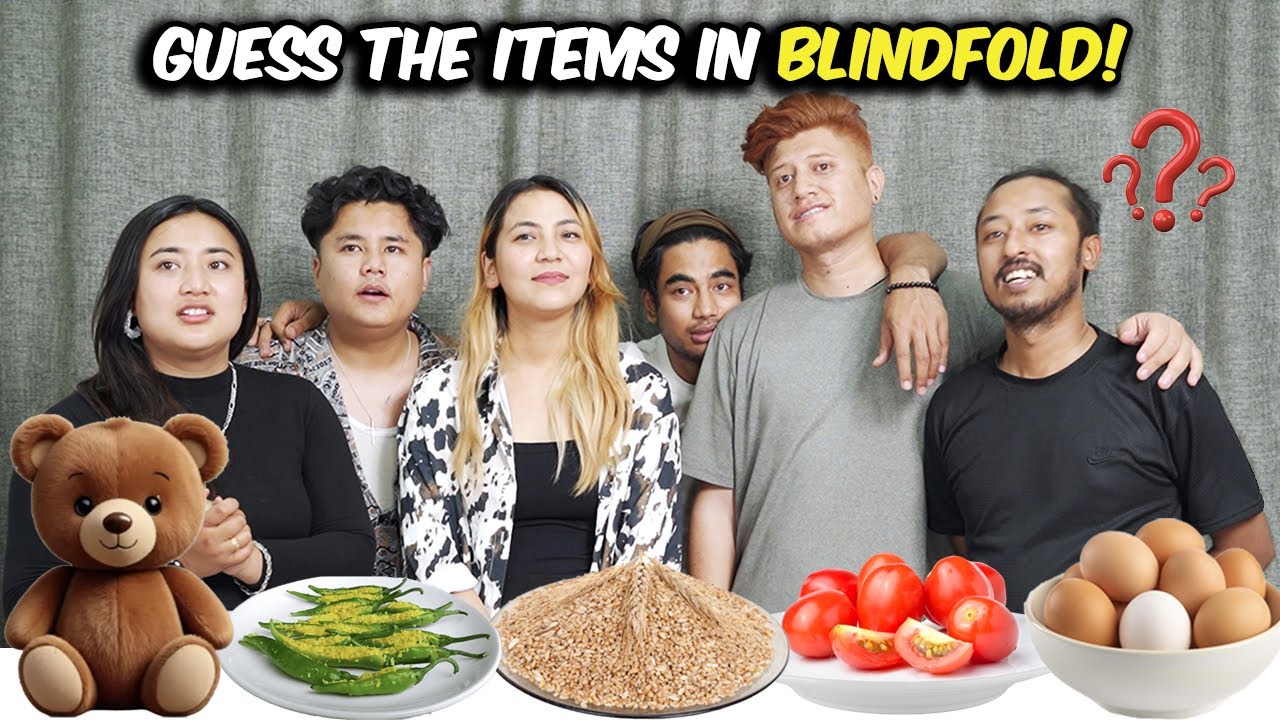 Guess The Items In BLINDFOLD | Sanjana Maharjan