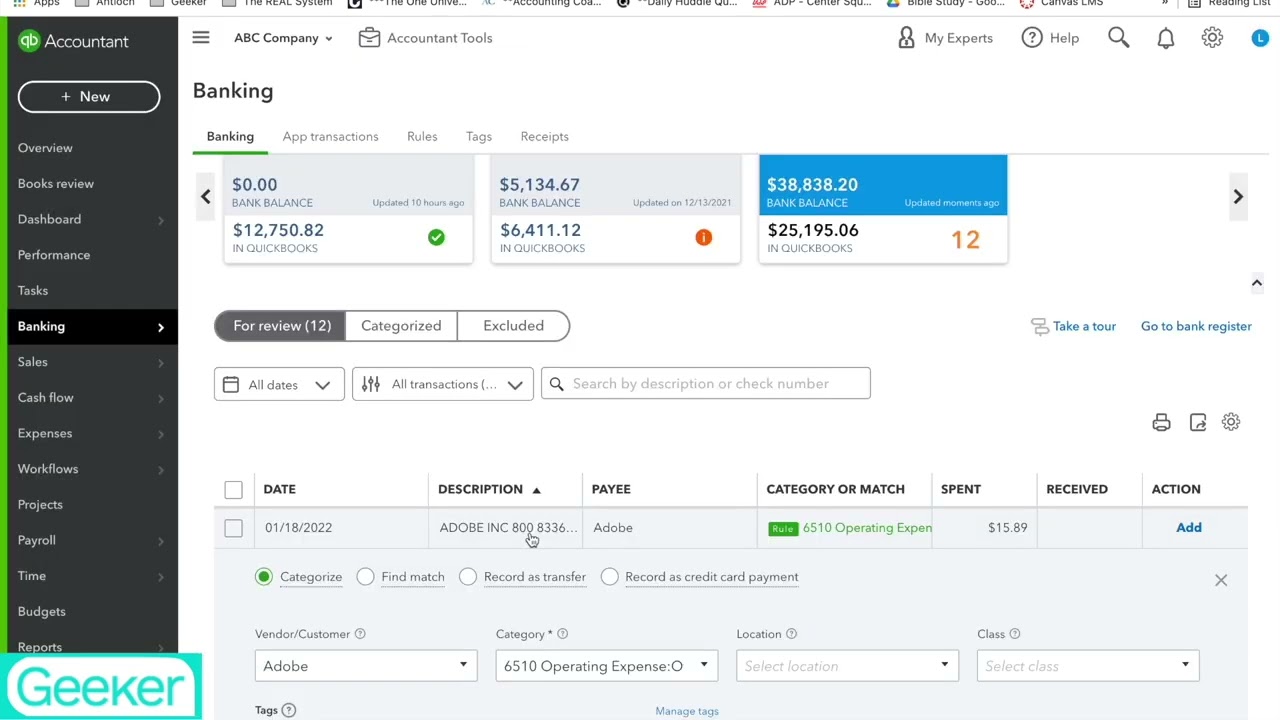 How to create bank rules in Quickbooks Online to save time!