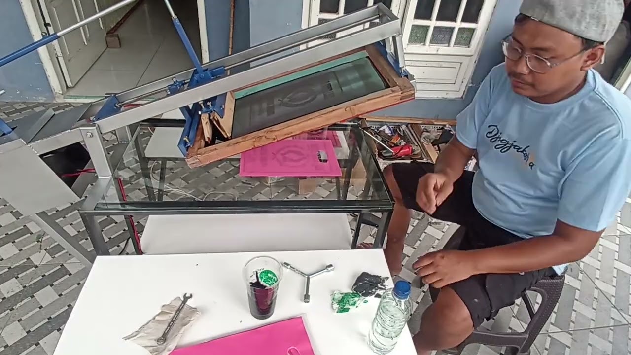 mesin sablon plastik otomatis. cocok untuk sablon plastik zakat/idul fitri. 081390082715