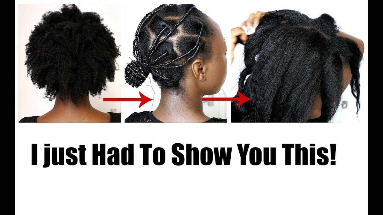 I Just Had To Show You This Stretching Natural Hair Without Heat African Threading Result
