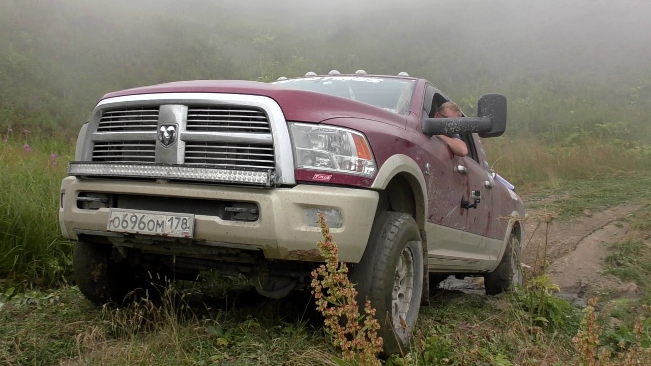 Ram 2500 Megacab 6.7 cummins off road in North Ossetia-Alania, Russia. 