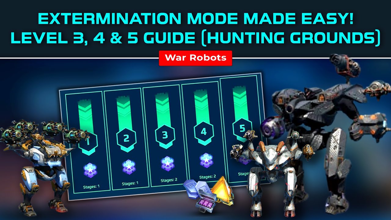 Dec 03 2025: FASTEST Way to Finish Extermination Mode Level 3, 4. and 5 | War Robots Hunting Ground