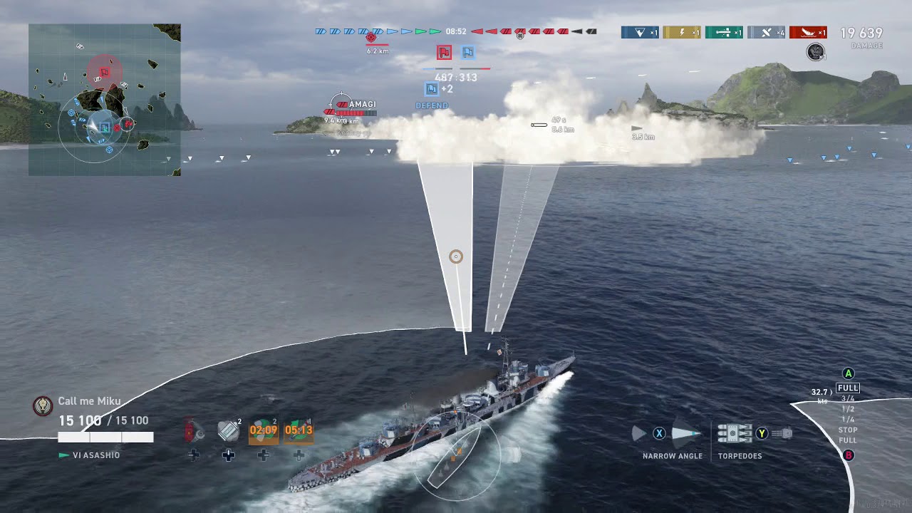WoWs:L Asashio 5 Kills (96,848 Damage)