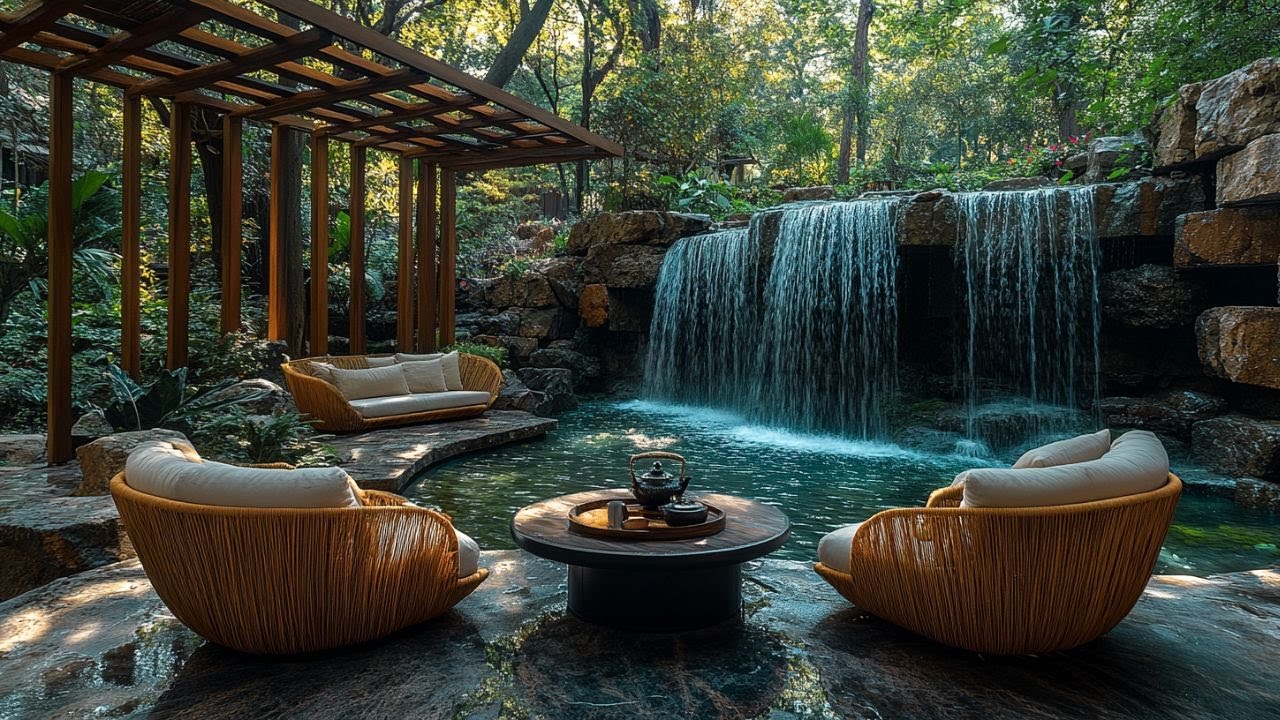 Zen Waterfall & Birds | Relaxing Nature Sounds for Calm Mind, Stress Relief & Healing
