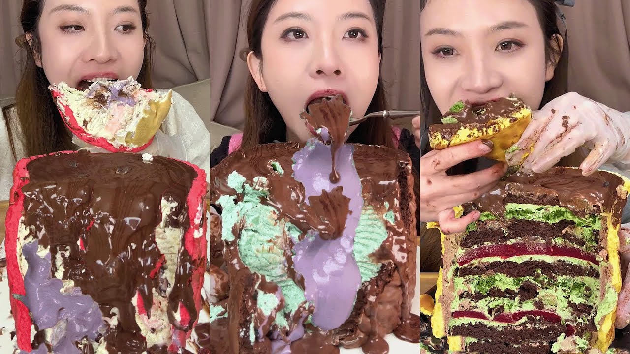 Ultimate Cake Mukbang🍓✨🔥🎧💤#creamy #cakemukbang  #eatingshow #cakestagram #cakeart #sweetmukbang
