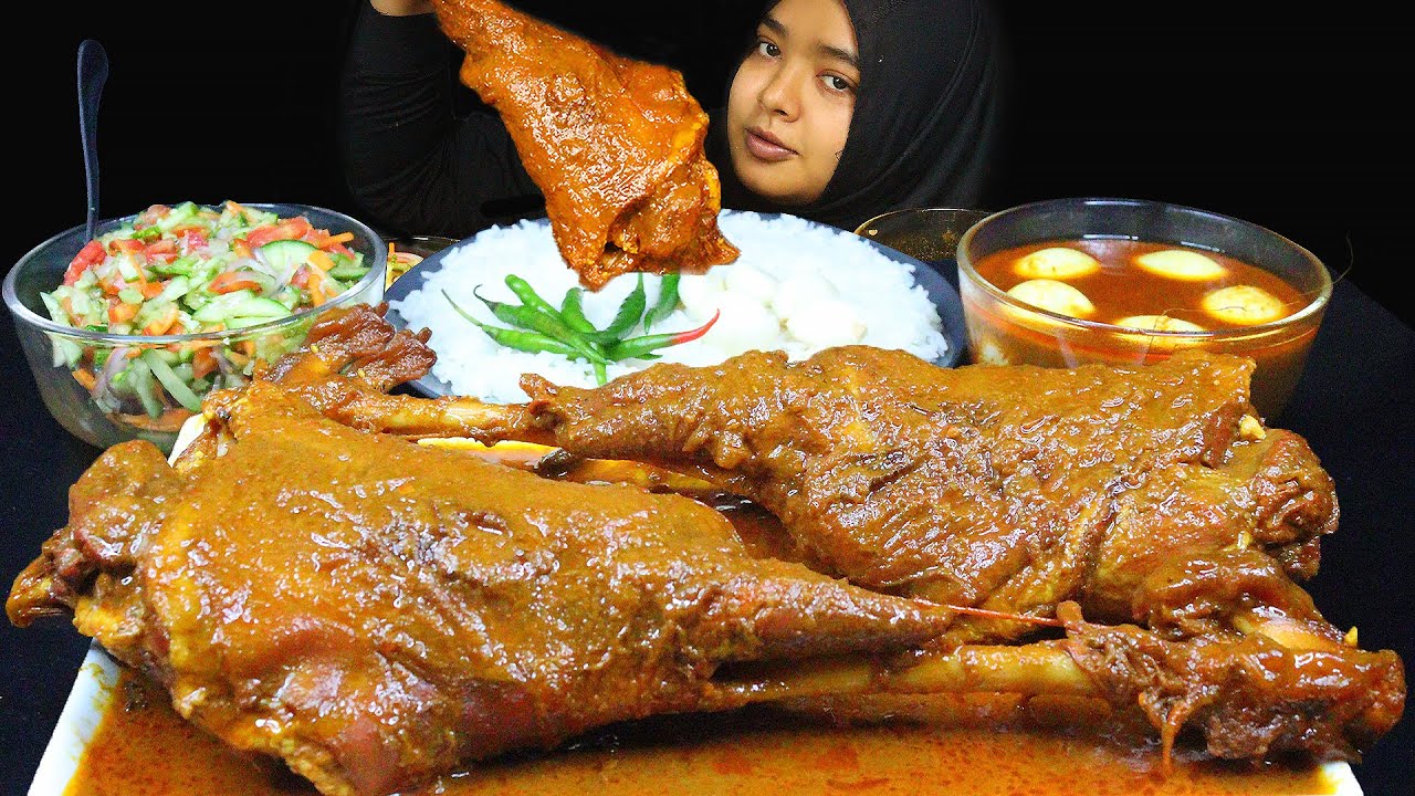 Eating Challenge 2 Full Mutton Curry, Egg Curry, Mutton Gravy+Salad, BIG BITES, Real Mukbang Eating