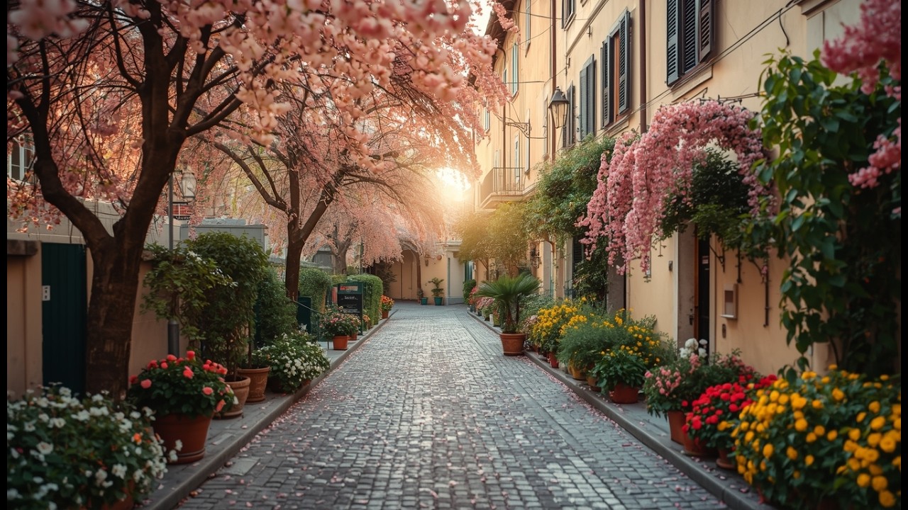 Italian Music Live Stream 🌸🇮🇹 | Romantic Spring Melodies & Fresh Blooming Vibes 🌿