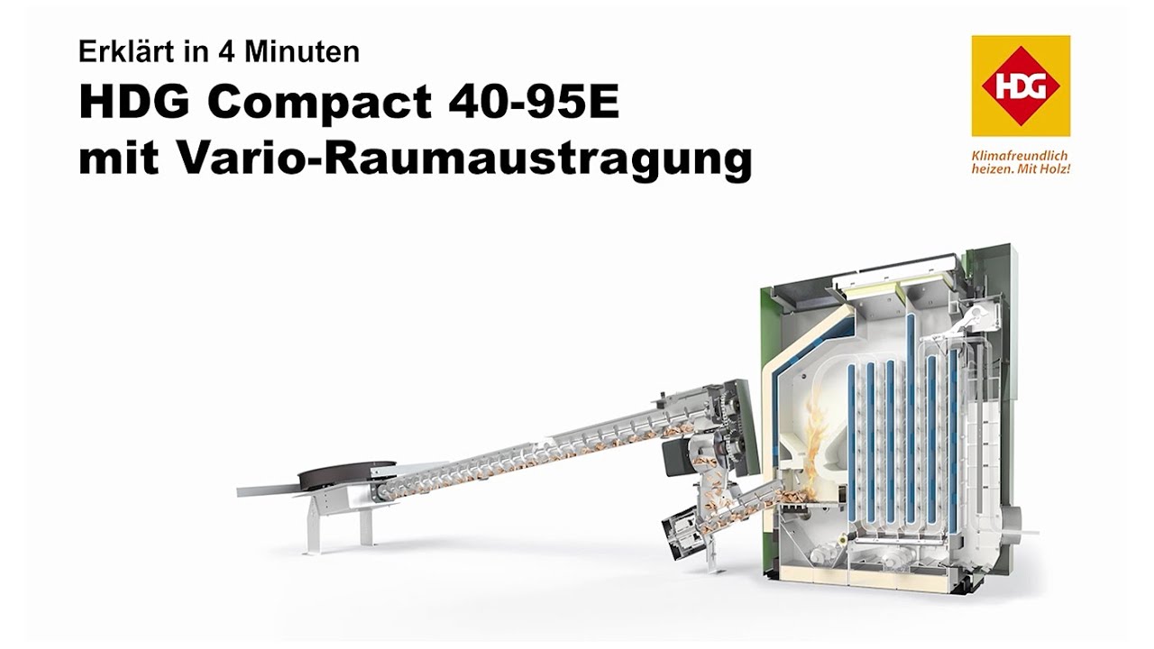 Hackschnitzelheizung HDG Compact 40-95(E) in 4 Minuten