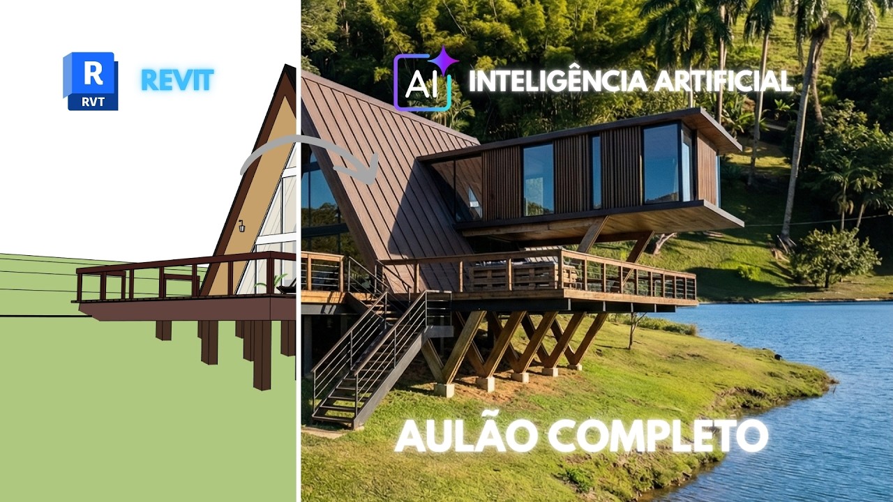 Curso de Revit para Chalés de Madeira em A-Frame (Revit + IA)