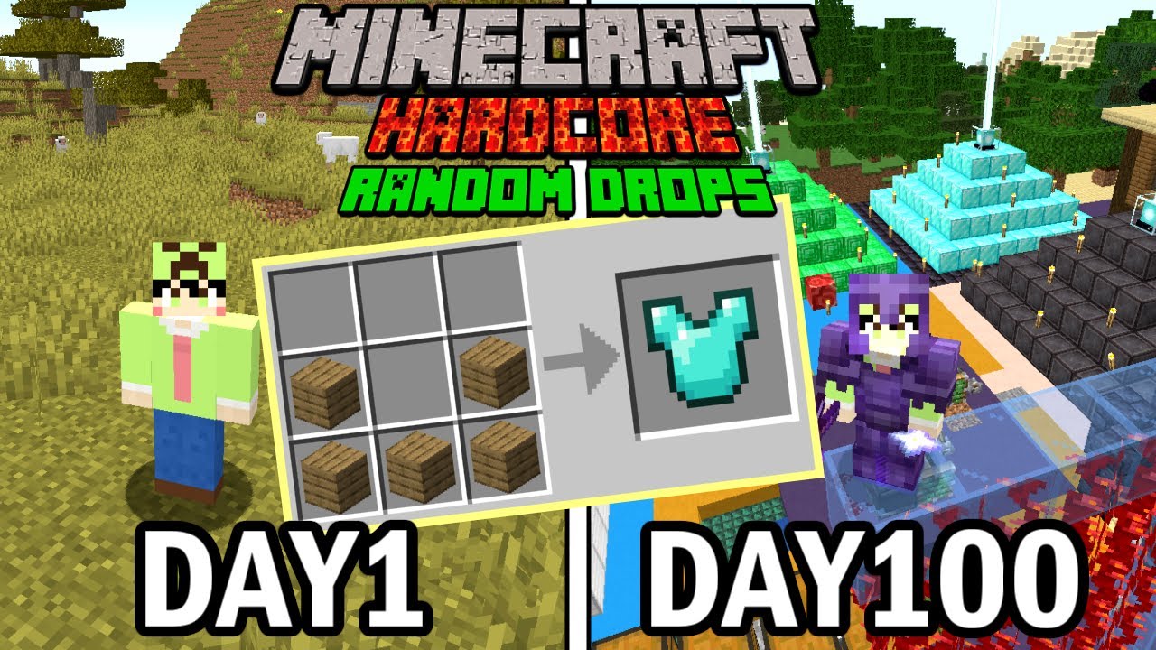 【マイクラ】全てがバグった世界で100日間ハードコア生活をしたらヤバかった【100days】【Minecraft】【マインクラフト】
