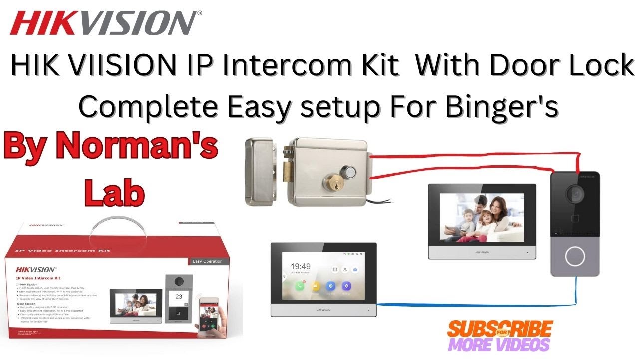 How to Set upHIK VIISION IP Intercom Kit With Door Lock Complete Easy setup For Binger's