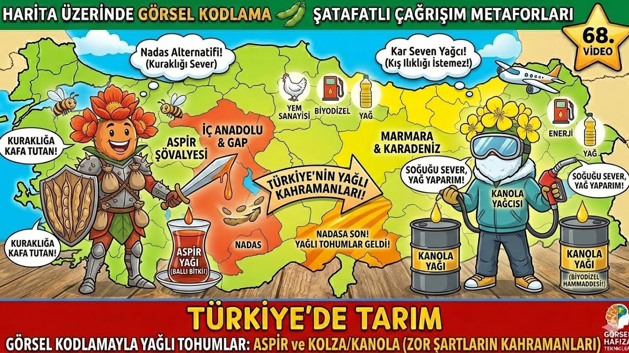 68- Nadasın Düşmanı, Yağın Şövalyeleri! 🛡️🌻 | Aspir vs. Kanola #kpss #yks #coğrafya 