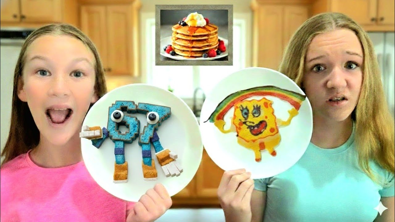 Pancake Art Challenge Trinity vs Madison!!