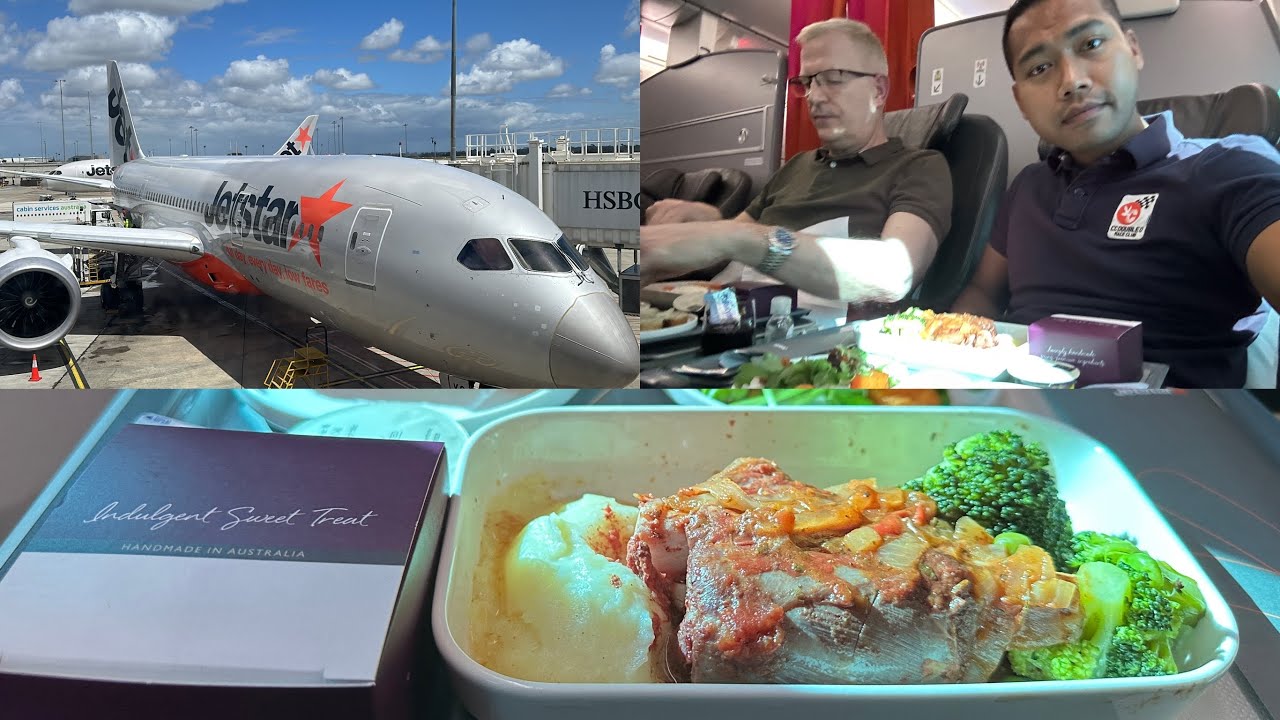 My Jetstar business class flight Melbourne to Bangkok Thailand