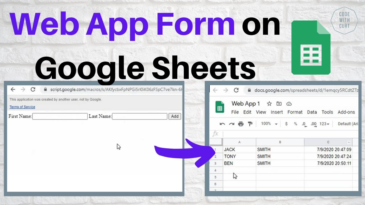 Создание формы веб-приложения в Google Таблицах с использованием скрипта Google Apps