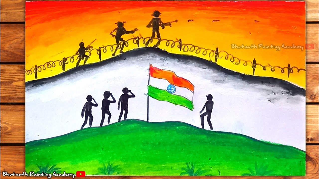 Ganatantra Divas drawing ||26 January Republic day drawing