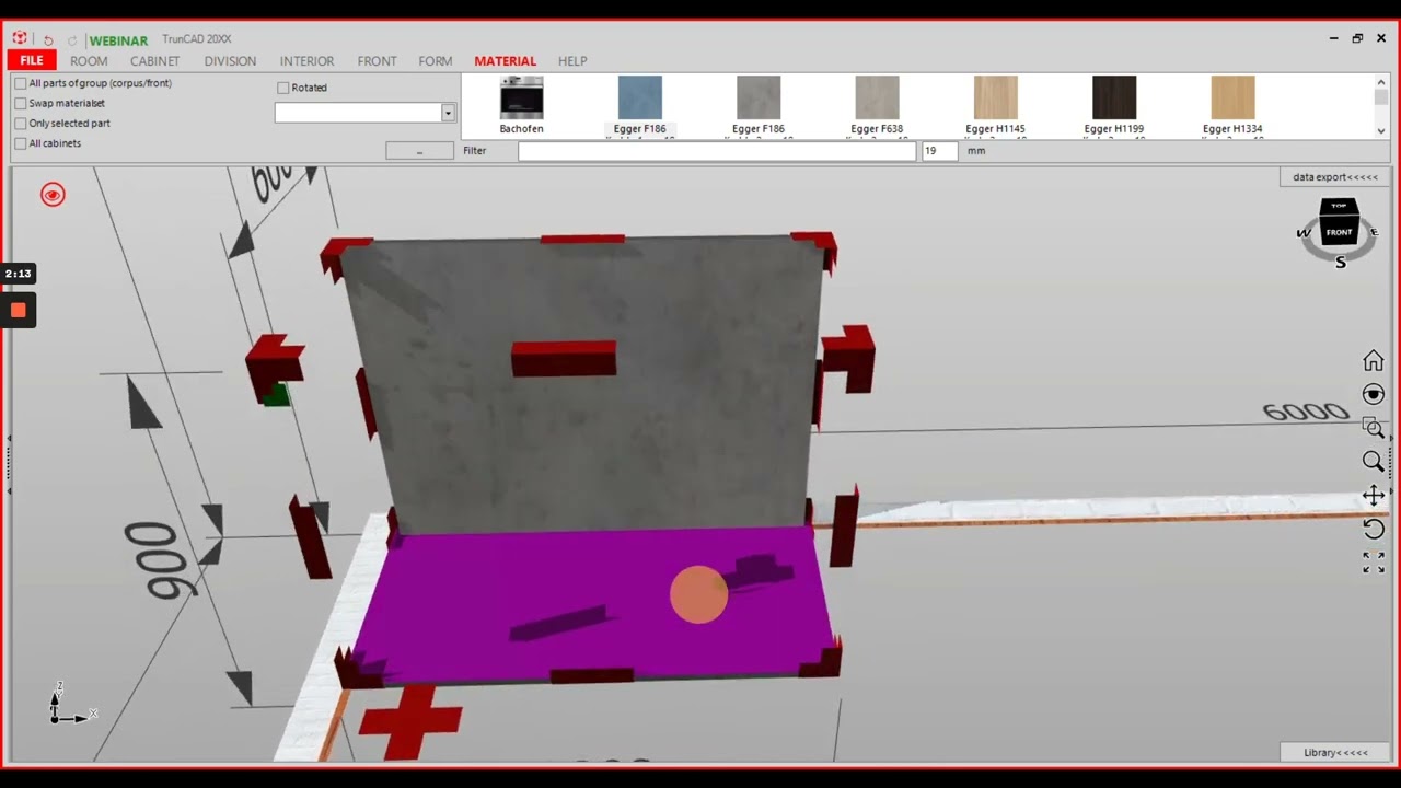 Generate polygonal stair tread with groove