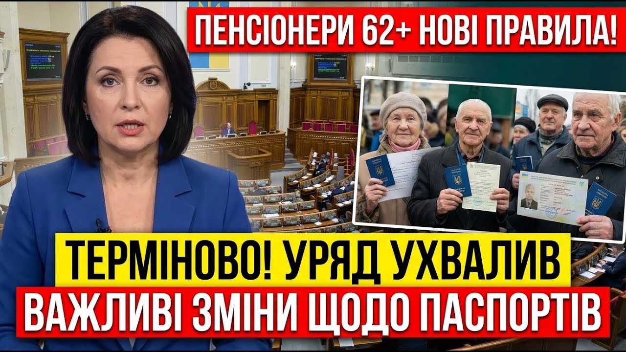 ⚡️ПЕНСІОНЕРИ 62+ НОВІ ПРАВИЛА ДЛЯ ВАШИХ ПАСПОРТІВ
