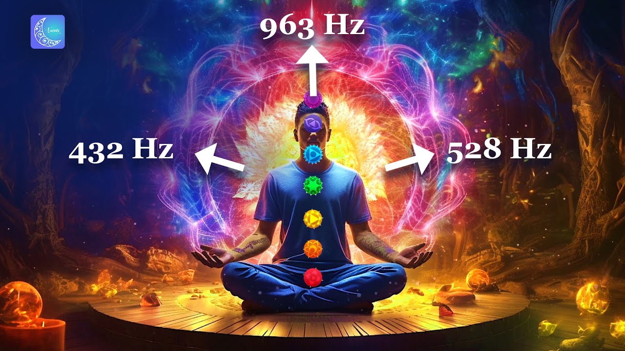 Higher Vibration with Solfeggio Frequencies - 432hz + 528hz + 963hz - Full Body Healing